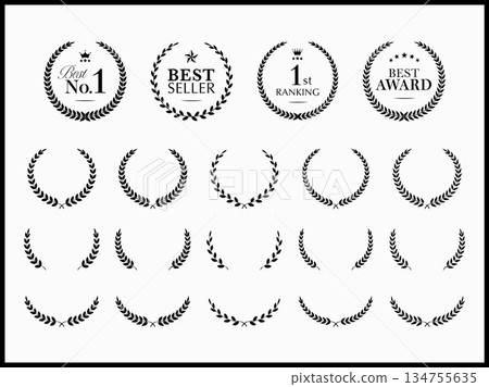 A laurel frame set celebrating the top ranking 134755635