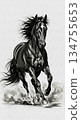 2026 Horse Year Ink Painting, Agricultural Life Portrait, Power and Good Luck 134755653