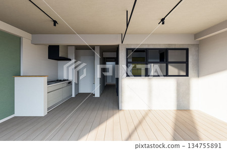 Sunny living room 134755891