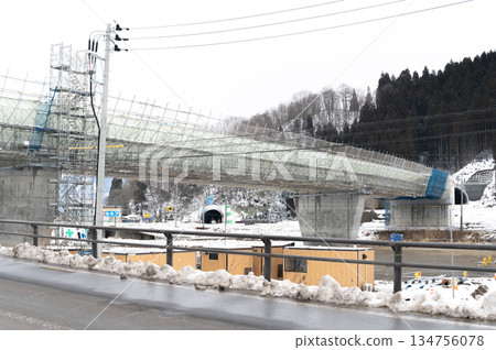 Tohoku central expressway under construction Tohoku central expressway under construction 134756078