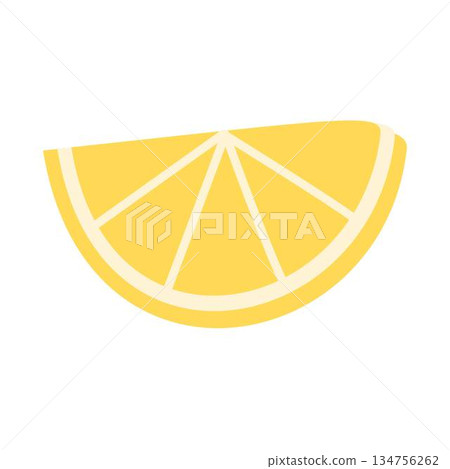 Lemon Slice. Bright Yellow Citrus Fruit illustration Lemon Slice. Bright Yellow Citrus Fruit illustration 134756262