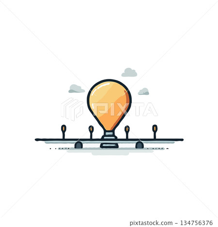 Conceptualizing innovative idea illustration embodying creativity and potential for future growth 134756376