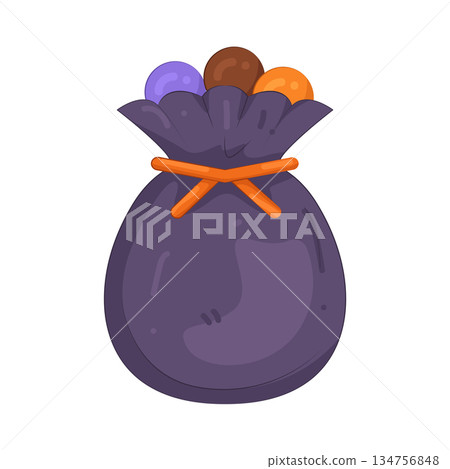 Illustration of candy bag 134756848
