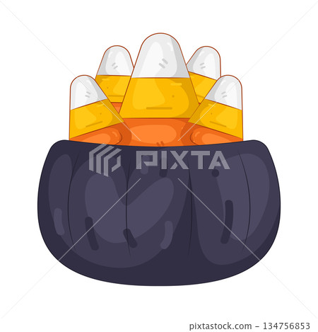 Illustration of candy corn Illustration of candy corn 134756853
