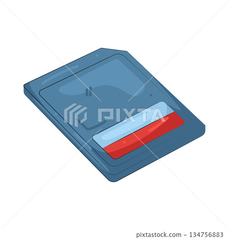Illustration of SD card Illustration of SD card 134756883