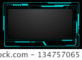 HUD frames blue grey user interface elements design modern technology futuristic control panel screen digital hologram window gaming menu touching cyber monitor set on black background vector 134757065