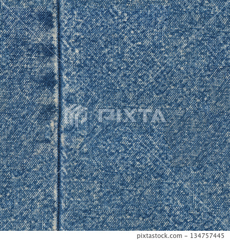 Seamless Denim fabric with seams, denim jacket, denim pants, for background or fabric sample sale. 134757445