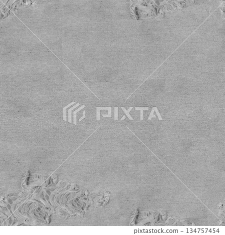 Seamless Ripped grey hipster jeans material. Destroyed denim Cloth texture. Close up. Seamless Ripped grey hipster jeans material. Destroyed denim Cloth texture. Close up. 134757454