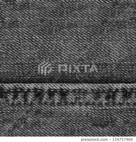 Seamless denim texture. denim texture. Black denim jeans texture close up. Black denim jeans background. 134757460