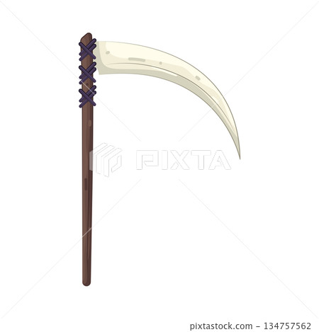 Illustration of scythe  134757562