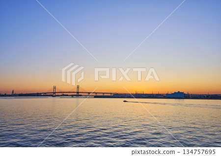 Sunrise at Yokohama Port, Yokohama City 134757695