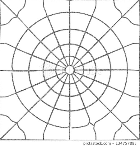 Seamless pattern with bold striped circles. Hi-res (8000x8000) texture. 134757885