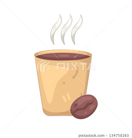 Illustration of coffee cup 134758163