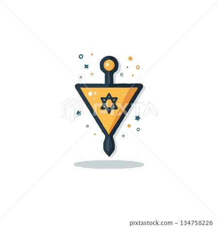 Stylized holiday emblem with star of david showcasing cultural heritage and festive traditions Stylized holiday emblem with star of david showcasing cultural heritage and festive traditions 134758226