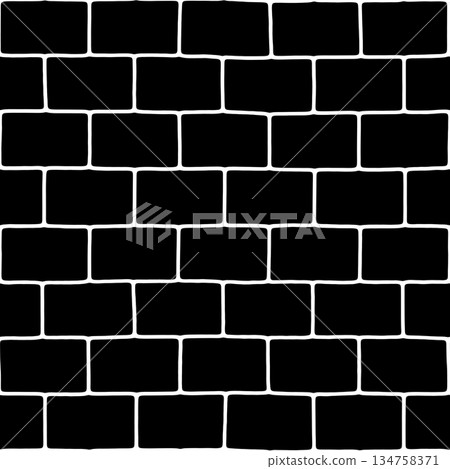Seamless pattern of concrete brick wall. High resolution photo filter. 134758371
