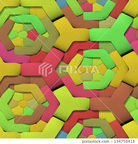 Abstract seamless pattern of colorful paper. High resolution photo filter. 134758418