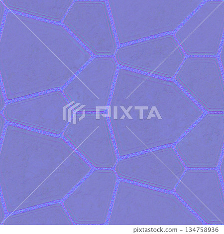 Seamless normal map texture of dry cracked soil. High resolution photo filter. 134758936