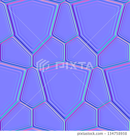 Seamless normal map texture of dry cracked soil. High resolution photo filter. 134758938