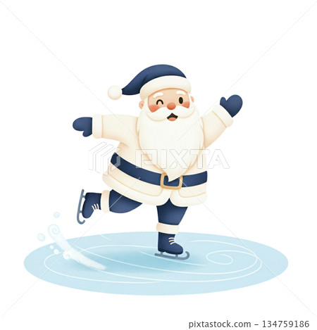 Beautiful watercolor winter fairy princess in blue and cream dress holding magic star wand. Hand drawn fantasy angel character illustration isolated on white background. 134759186