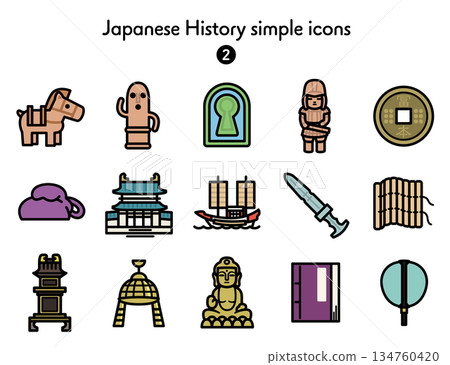 Simple Icon Collection Japanese History 2 Simple Icon Collection Japanese History 2 134760420