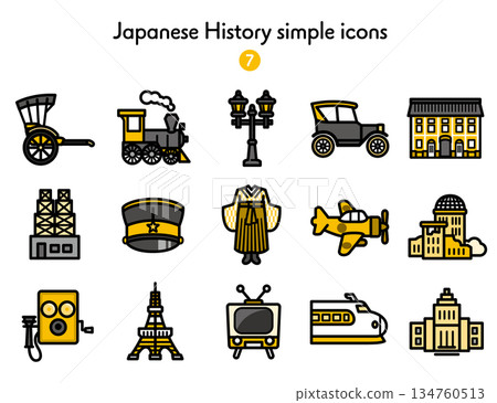 Simple Icon Collection Japanese History 7 Simple Icon Collection Japanese History 7 134760513