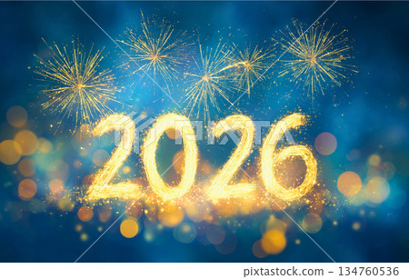2026 | Fireworks background effect material | Bright and gorgeous New Year's decorations for the New Year 134760536