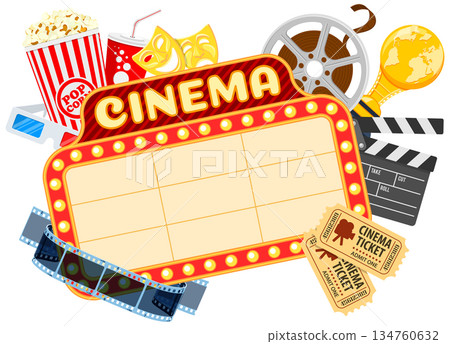Cinema and Movie Banner Cinema and Movie Banner 134760632