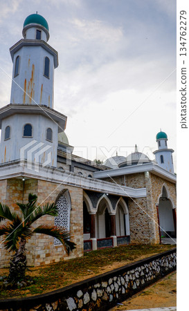 Perspective View of Mosque Architecture and Minaret Perspective View of Mosque Architecture and Minaret 134762279