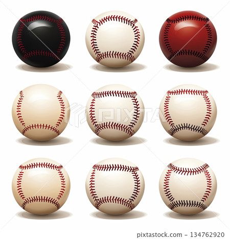 Nine Baseball Balls A Collection of Realistic Spheres for Sports, Games, and Design Projects Nine Baseball Balls A Collection of Realistic Spheres for Sports, Games, and Design Projects 134762920