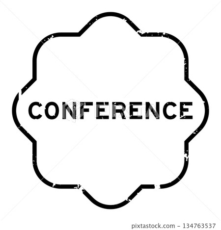Grunge black conference word square rubber seal stamp on white background Grunge black conference word square rubber seal stamp on white background 134763537