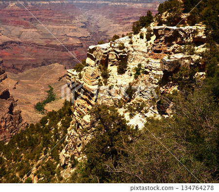 Hazy Sky Day At The Grand Canyon Arizona 134764278