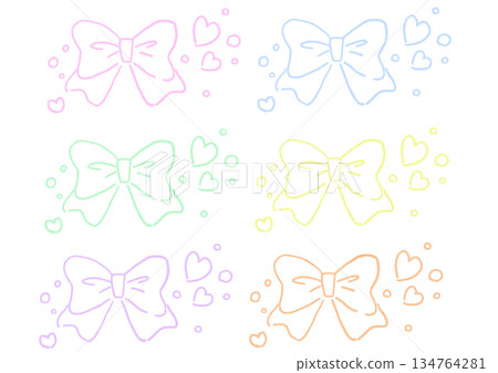 Six-colored ribbon parts material Part 1 Six-colored ribbon parts material Part 1 134764281