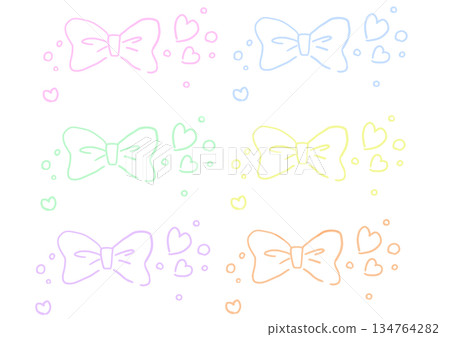 Six-colored ribbon parts material part 2 Six-colored ribbon parts material part 2 134764282
