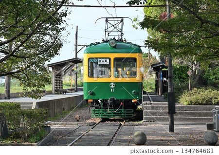 新潟市南區月形站及列車(新潟縣新潟市南區) 新潟市南區月形站及列車(新潟縣新潟市南區) 134764681