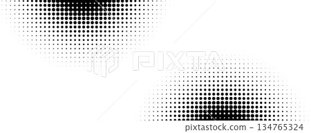 abstract circular dots distress texture wallpaper in halftone style 134765324