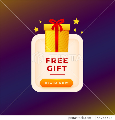 claim now free gift reward coupon template 134765342