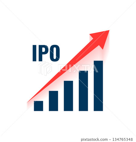 corporate ipo stock concept background with growth arrow graph corporate ipo stock concept background with growth arrow graph 134765348
