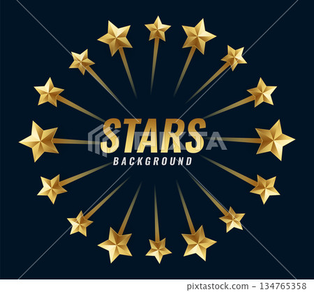 eye catching bursting golden star background for champions 134765358