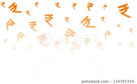 falling indian digital money rupee sign background 134765359