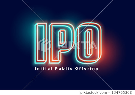 glowing ipo initial public offering background for corporate investment glowing ipo initial public offering background for corporate investment 134765368