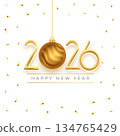 premium 2026 new year eve card with bauble 134765429
