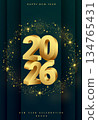 realistic 2026 new year festive poster with glitter effect 134765431