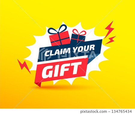 shop and claim now amazing gift offer template 134765434