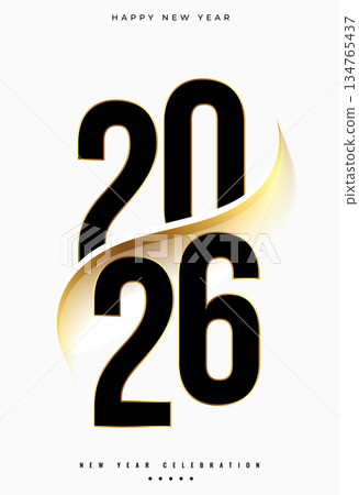 stylish 2026 new year greeting poster for social media 134765437