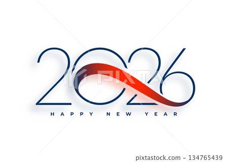 trendy 2026 happy new year greeting background 134765439