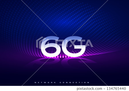 ultra fast 6g internet network techno background 134765440