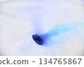 blue blue ink dirty stain  on white shirt for cleaning concept idea in work house 134765867