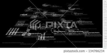 Data diagram on a dark background Data diagram on a dark background 134766234