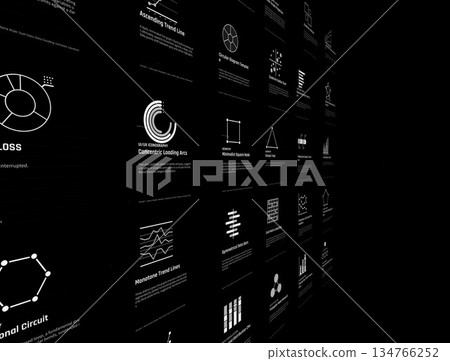 暗螢幕上的資料形狀 暗螢幕上的資料形狀 134766252