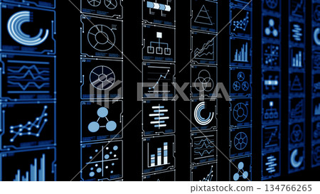 眾多數據分析螢幕 眾多數據分析螢幕 134766265